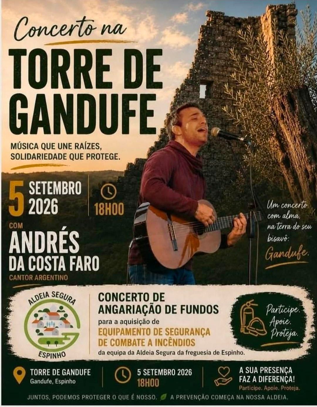 Logo Concerto Solidário na Torre de Gandufe